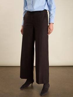 Baukjen Easton Wool Blend Wide Leg Trousers - view 2, Dark Chocolate