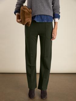 Baukjen Marian Wide Leg Ponte Trousers, Deep Khaki