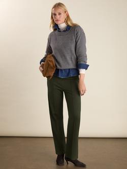 Baukjen Marian Wide Leg Ponte Trousers - view 2, Deep Khaki