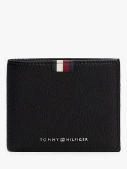 Tommy Hilfiger Leather Flap Over Wallet, Black