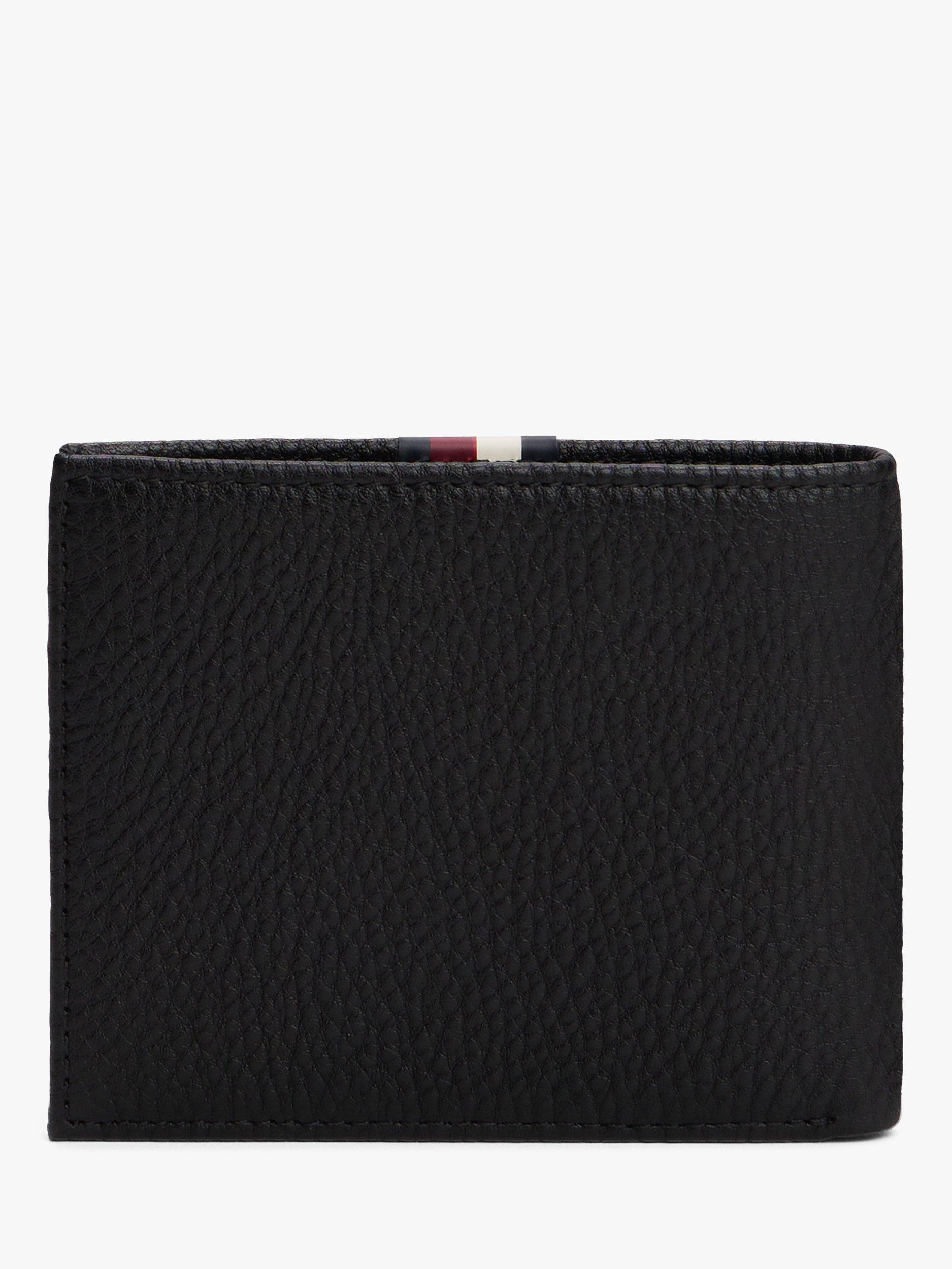 Product image 2 of 4, which shows Tommy Hilfiger Leather Flap Over Wallet, Black, One Size
