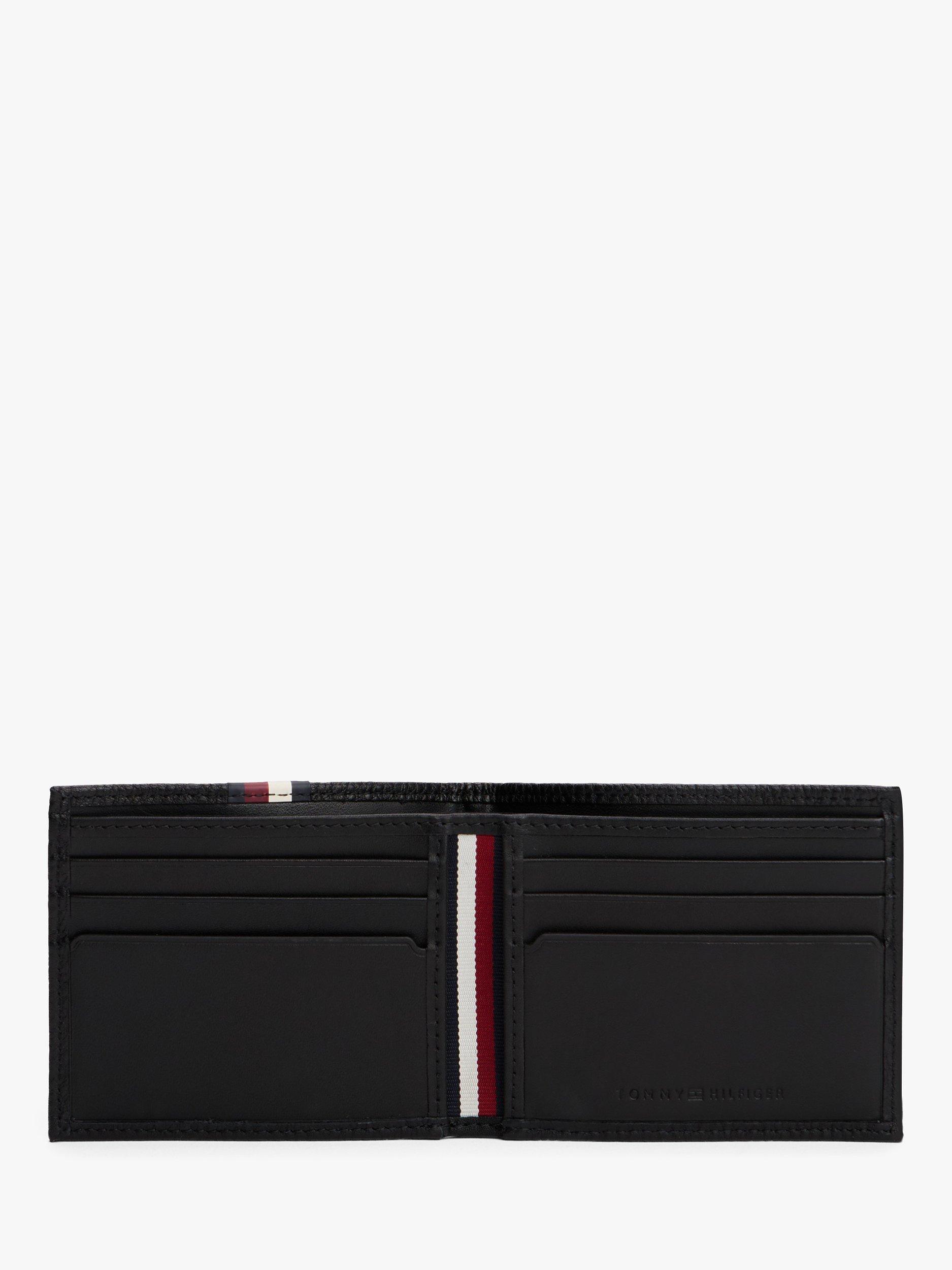 Product image 3 of 4, which shows Tommy Hilfiger Leather Flap Over Wallet, Black, One Size