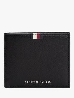 Tommy Hilfiger Leather Flap Over Wallet, Black