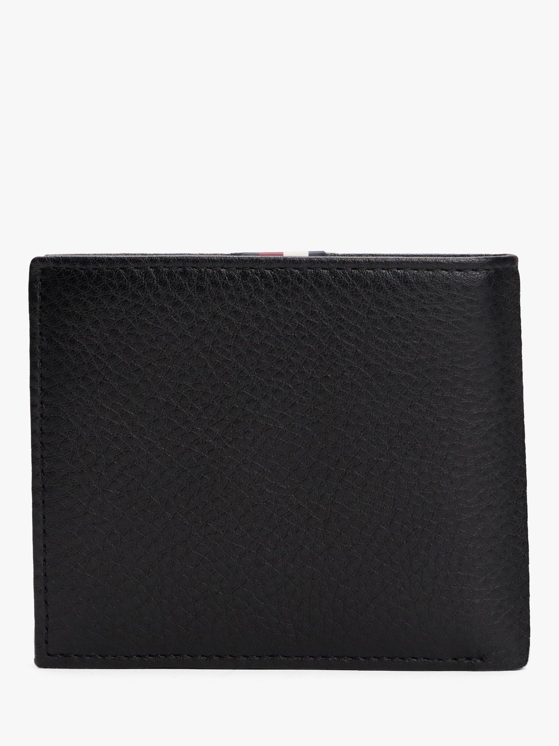 Product image 2 of 4, which shows Tommy Hilfiger Leather Flap Over Wallet, Black, One Size