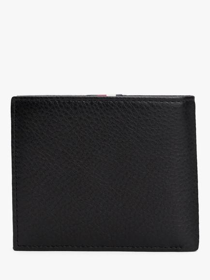 Tommy Hilfiger Leather Flap Over Wallet - view 2, Black