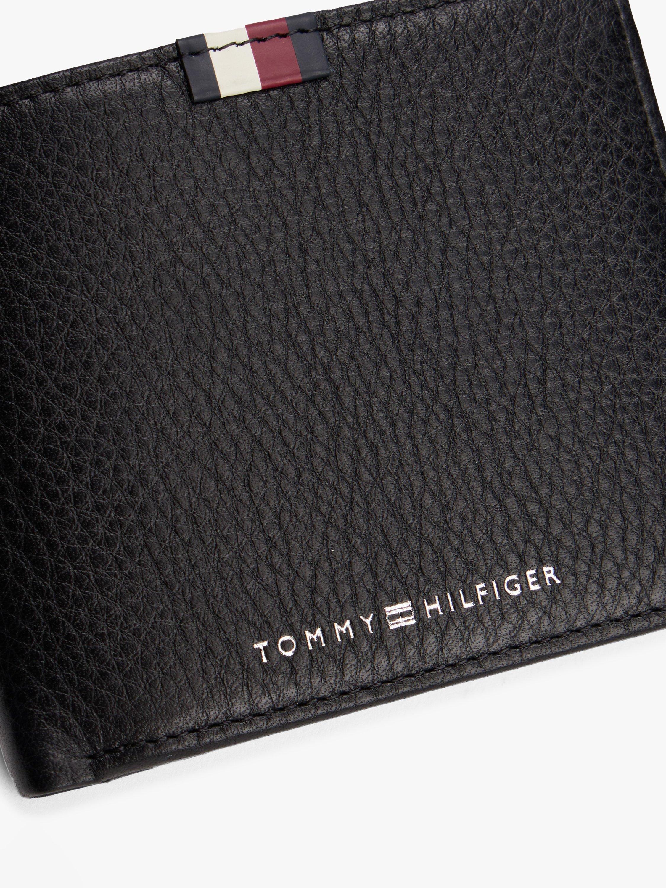 Product image 4 of 4, which shows Tommy Hilfiger Leather Flap Over Wallet, Black, One Size