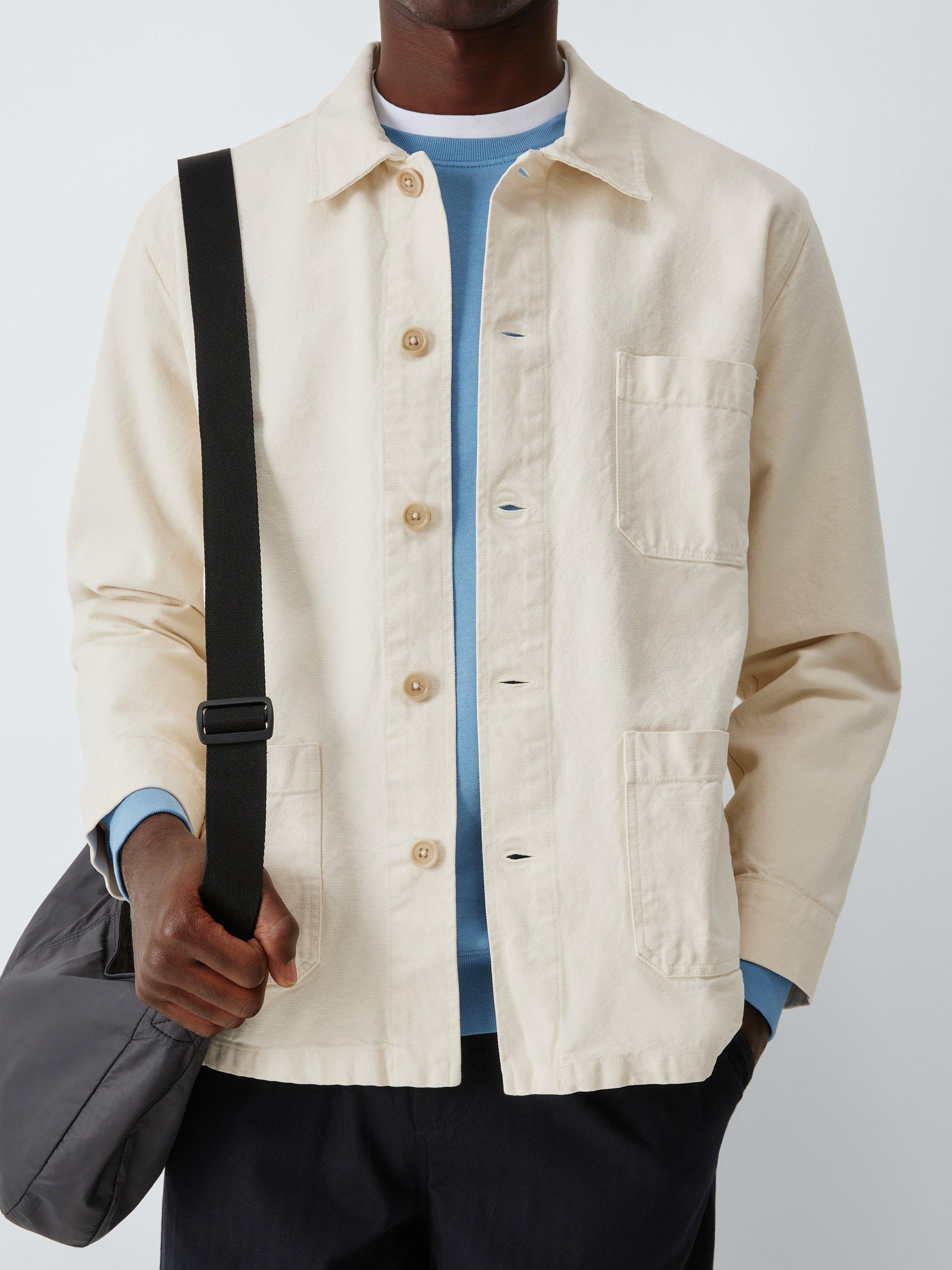 Product image 5 of 7, which shows Colorful Standard Organic Cotton Workwear Jacket, Ivory White, S