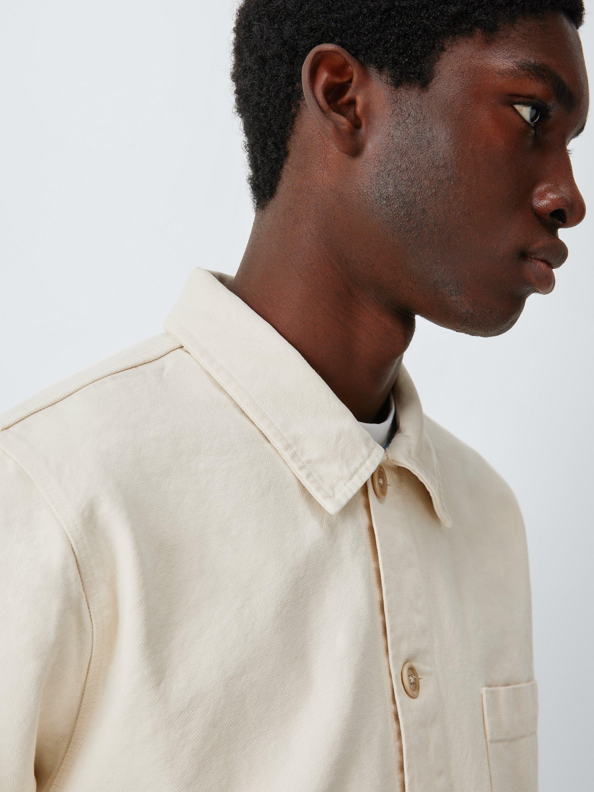 Product image 7 of 7, which shows Colorful Standard Organic Cotton Workwear Jacket, Ivory White, S