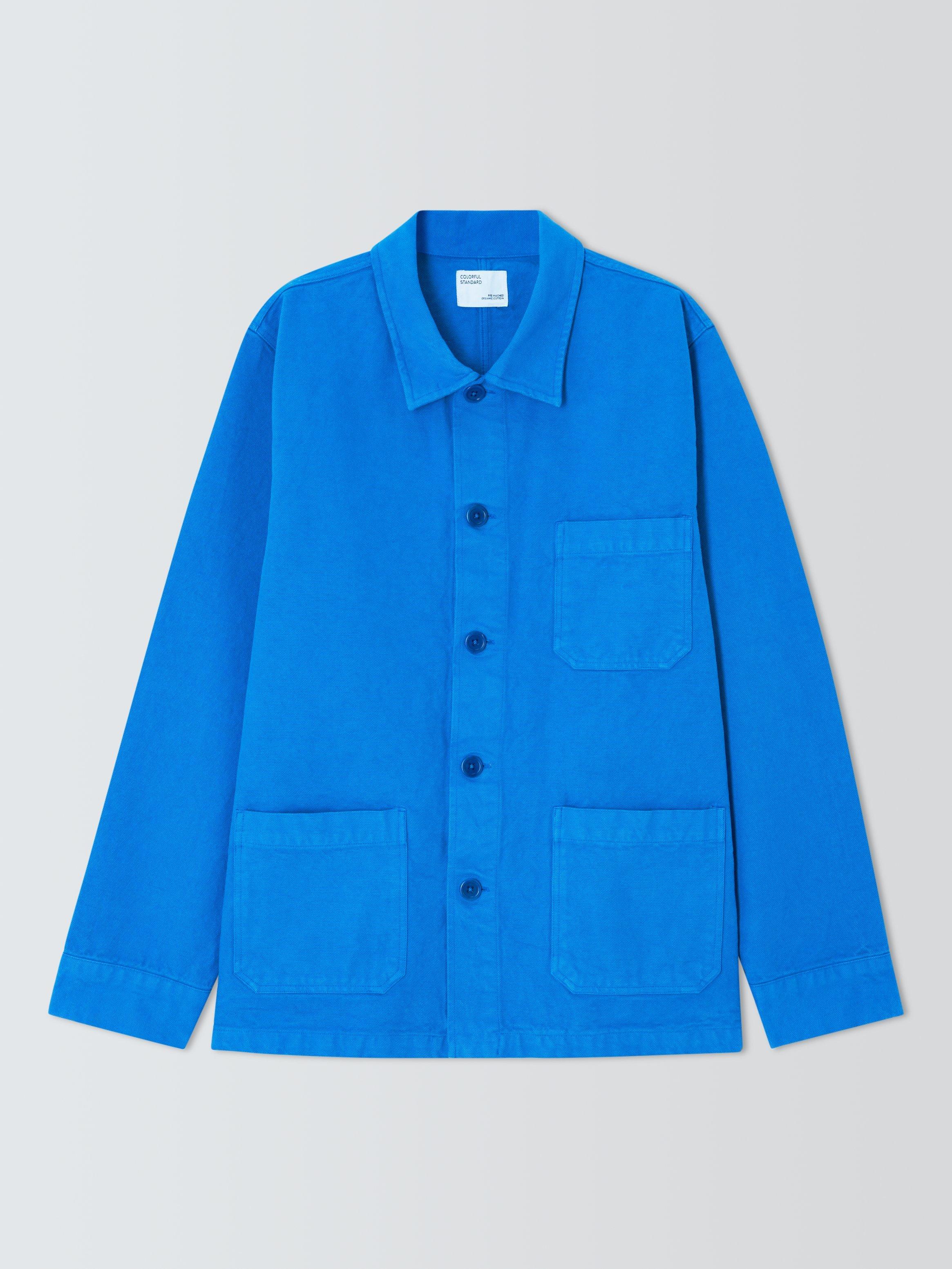 Product image 4 of 6, which shows Colorful Standard Organic Cotton Workwear Jacket, Pacific Blue, XL