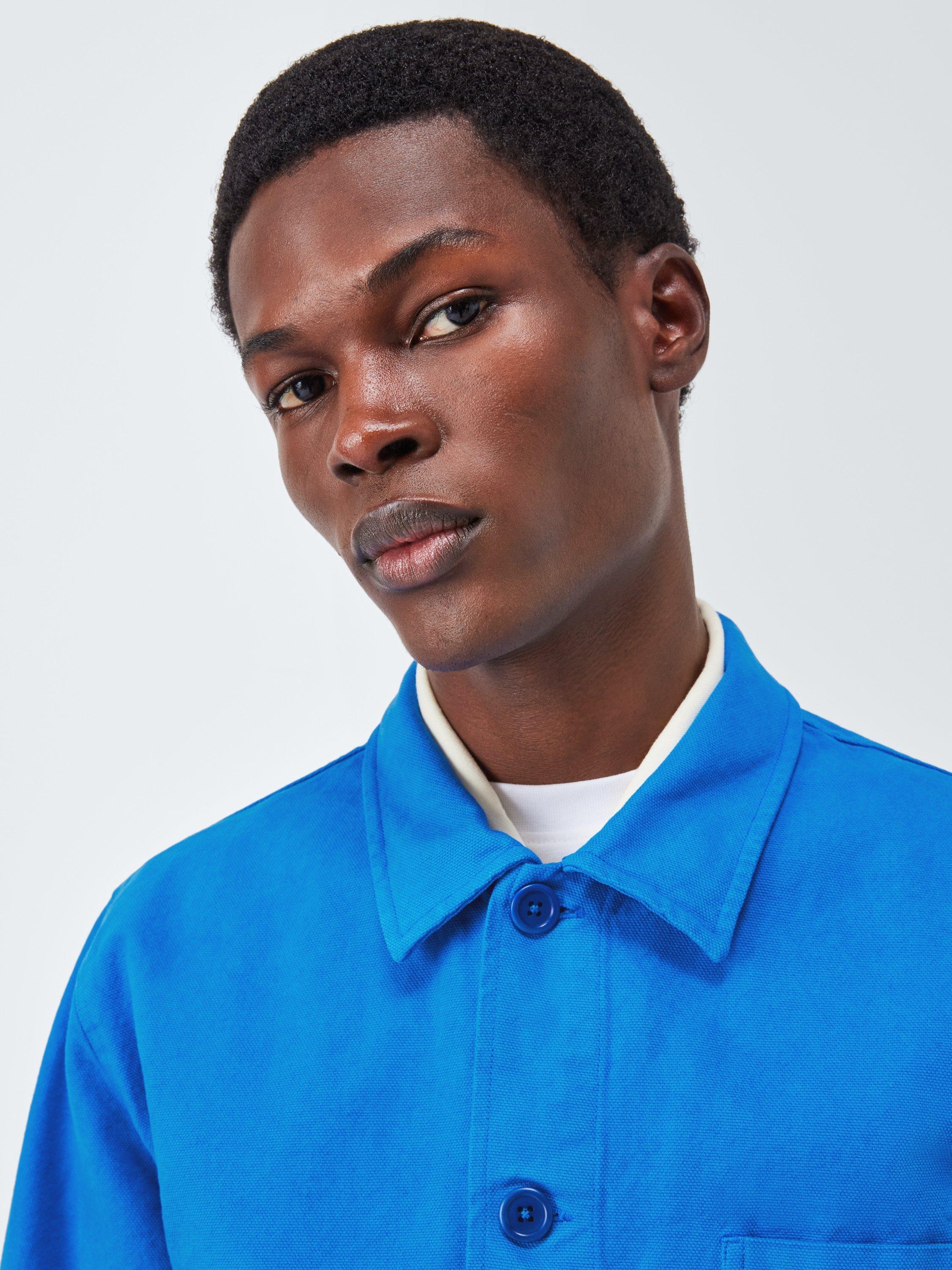 Product image 5 of 6, which shows Colorful Standard Organic Cotton Workwear Jacket, Pacific Blue, XL