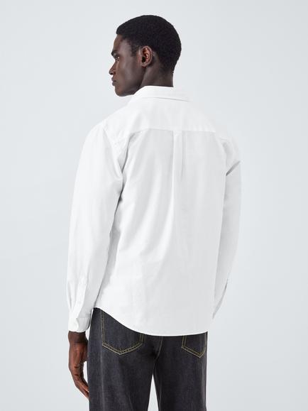 Colorful Standard Button Down Collar Cotton Oxford Shirt - view 2, Optical White