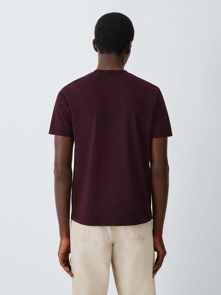 Colorful Standard Regular Fit Short Sleeve Cotton T-Shirt - view 2, Oxblood Red
