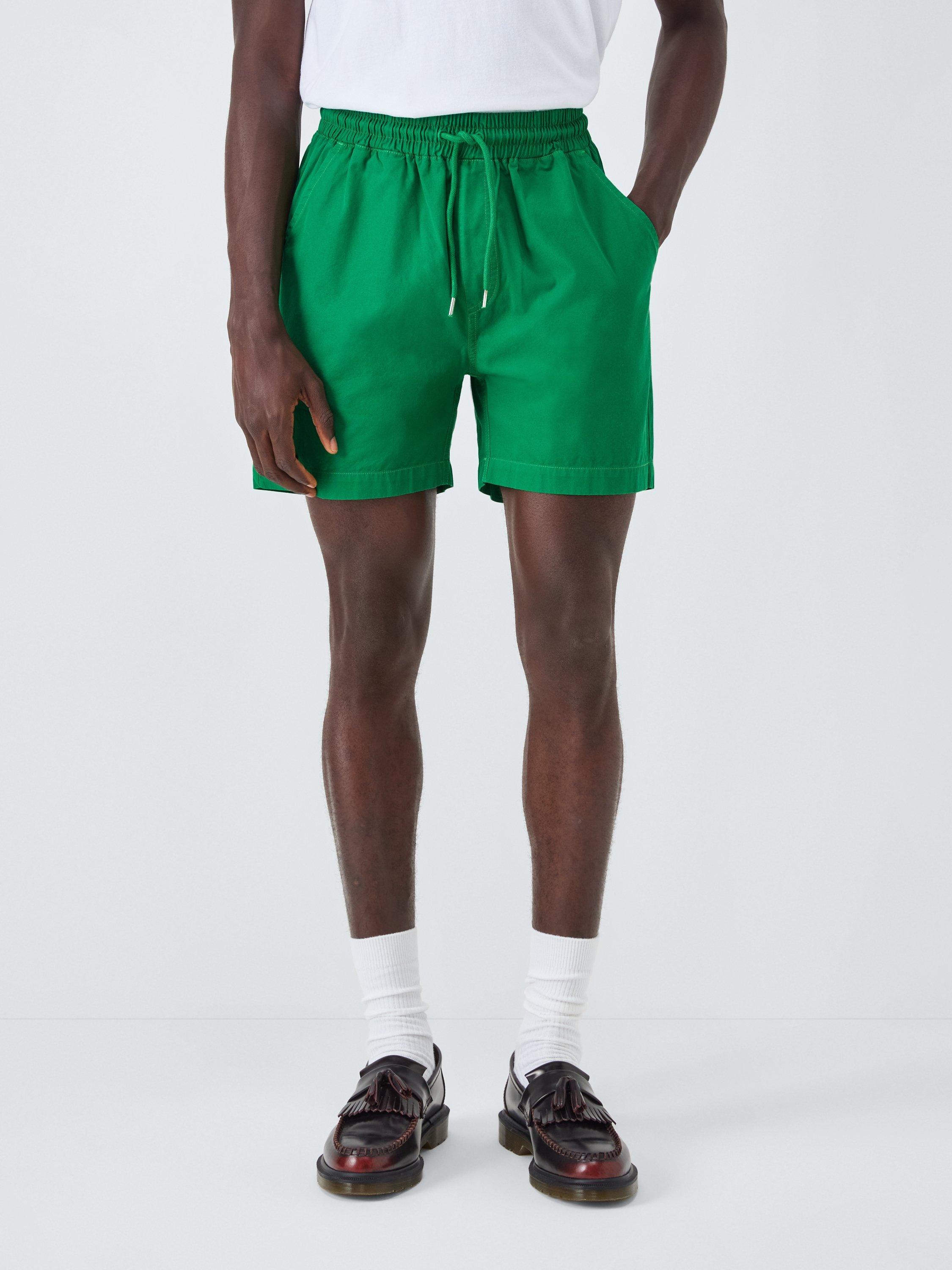 Product image 1 of 6, which shows Colorful Standard Organic Cotton Twill Shorts, Kelly Green, S