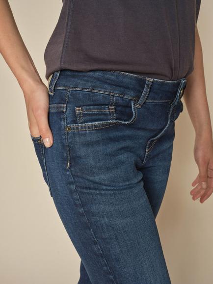 MOS MOSH Ashley Imera Ankle Grazer Jeans, Dark Blue - view 2, Dark Blue