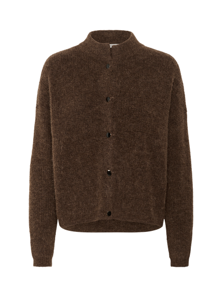 Gestuz Alpha Wool Rich Cardigan, Buff Mélange