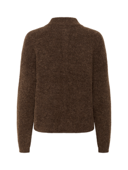 Gestuz Alpha Wool Rich Cardigan - view 2, Buff Mélange