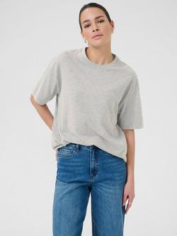 KAFFE Curve Tomina Oversized T-Shirt, Grey Melange, Grey Melange