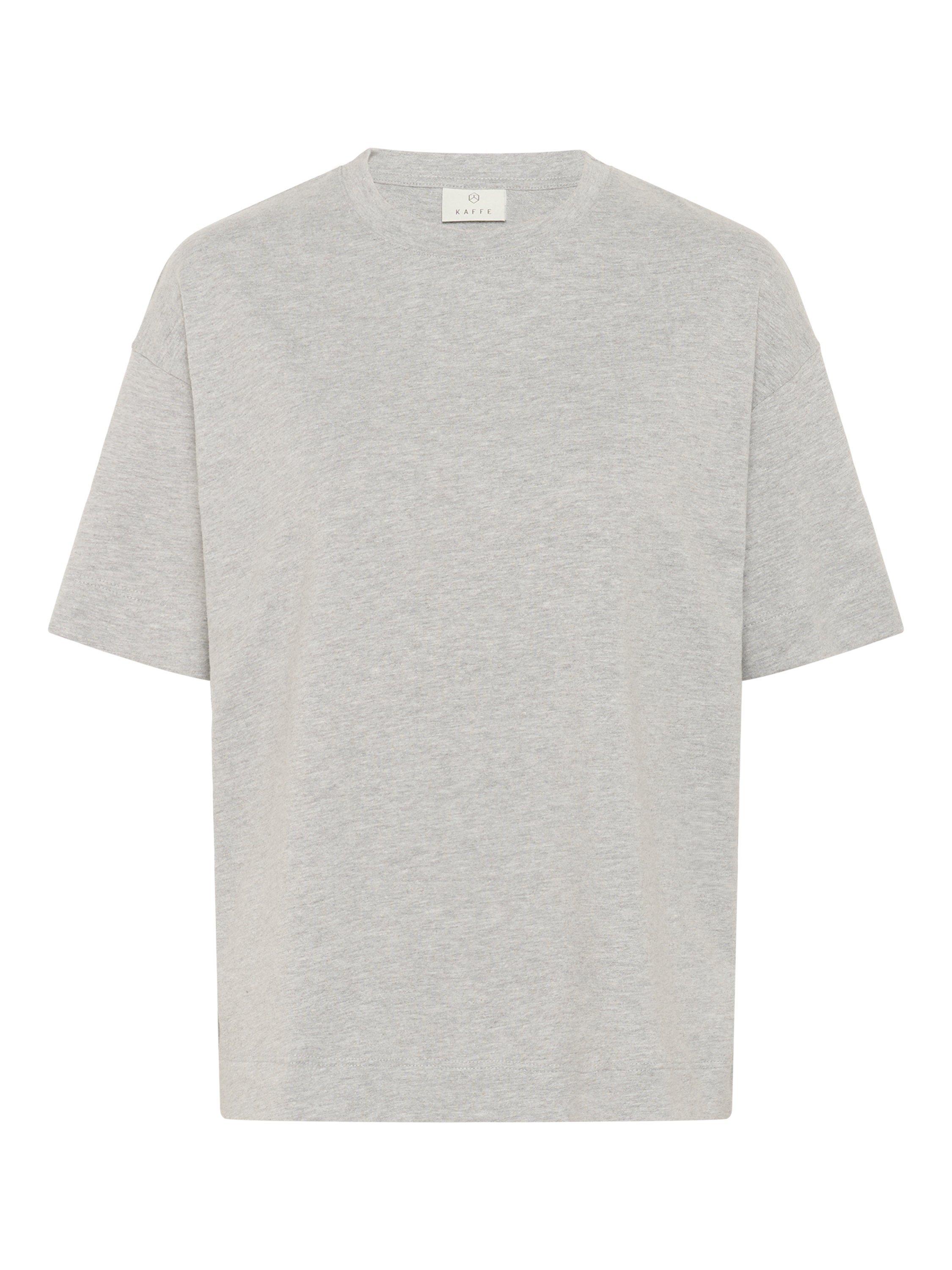 Product image 5 of 6, which shows KAFFE Curve Tomina Oversized T-Shirt, Grey Melange, XS