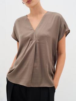 InWear Rinda V-Neck Blouse, Sandy Grey