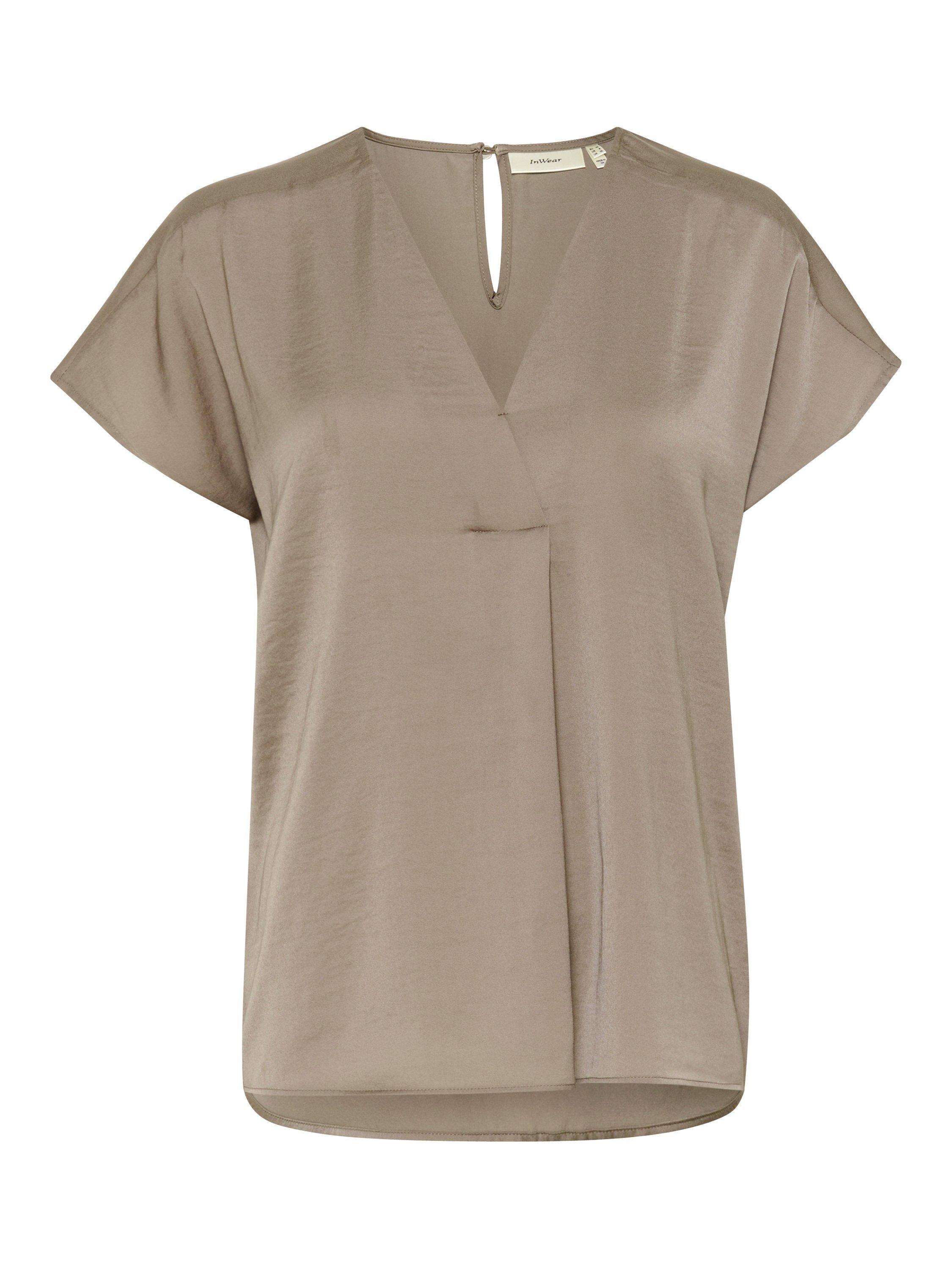 Product image 5 of 5, which shows InWear Rinda V-Neck Blouse , Sandy Grey, 8