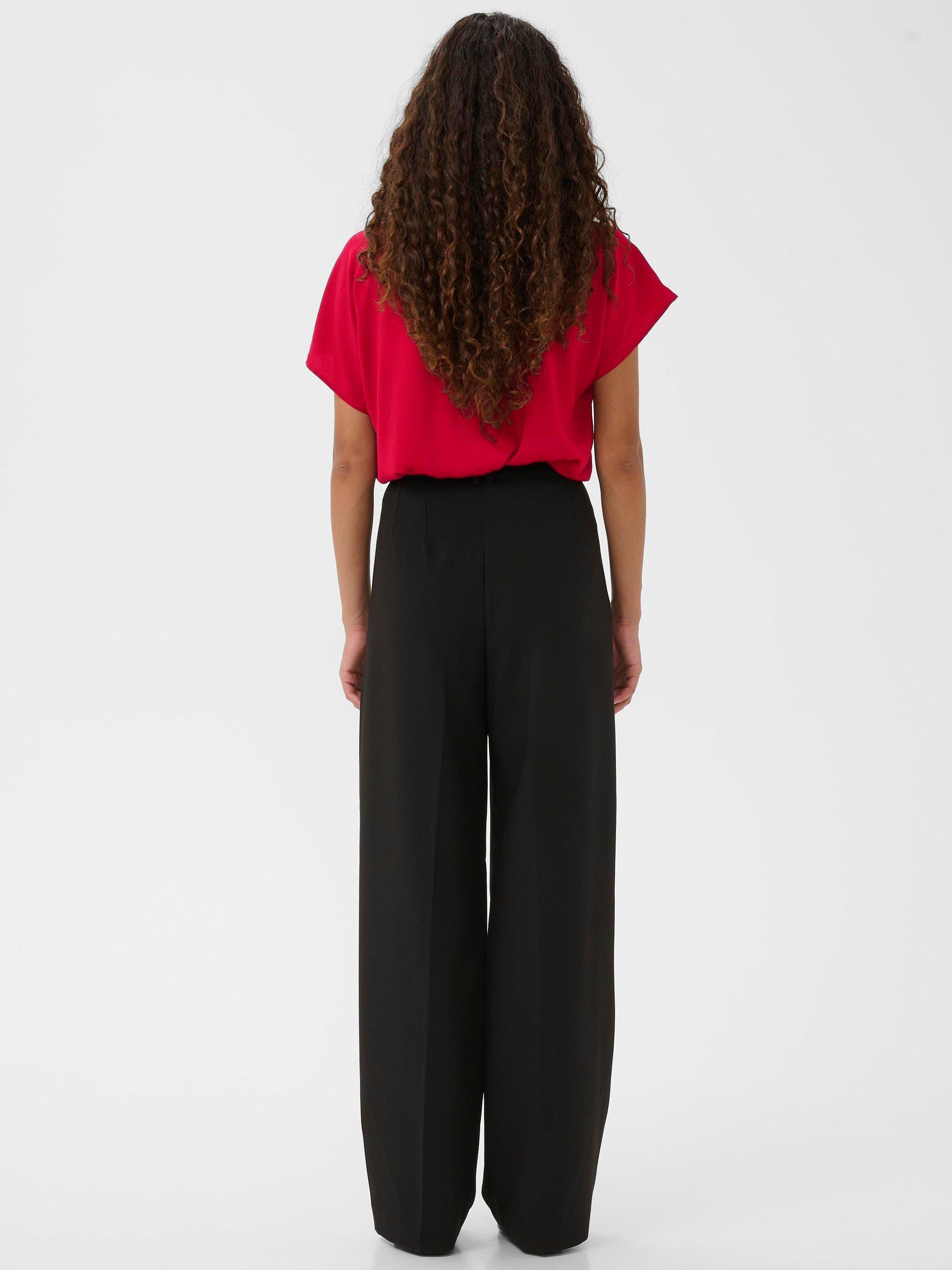 Product image 2 of 6, which shows InWear Rinda V-Neck Blouse , True Red, 8