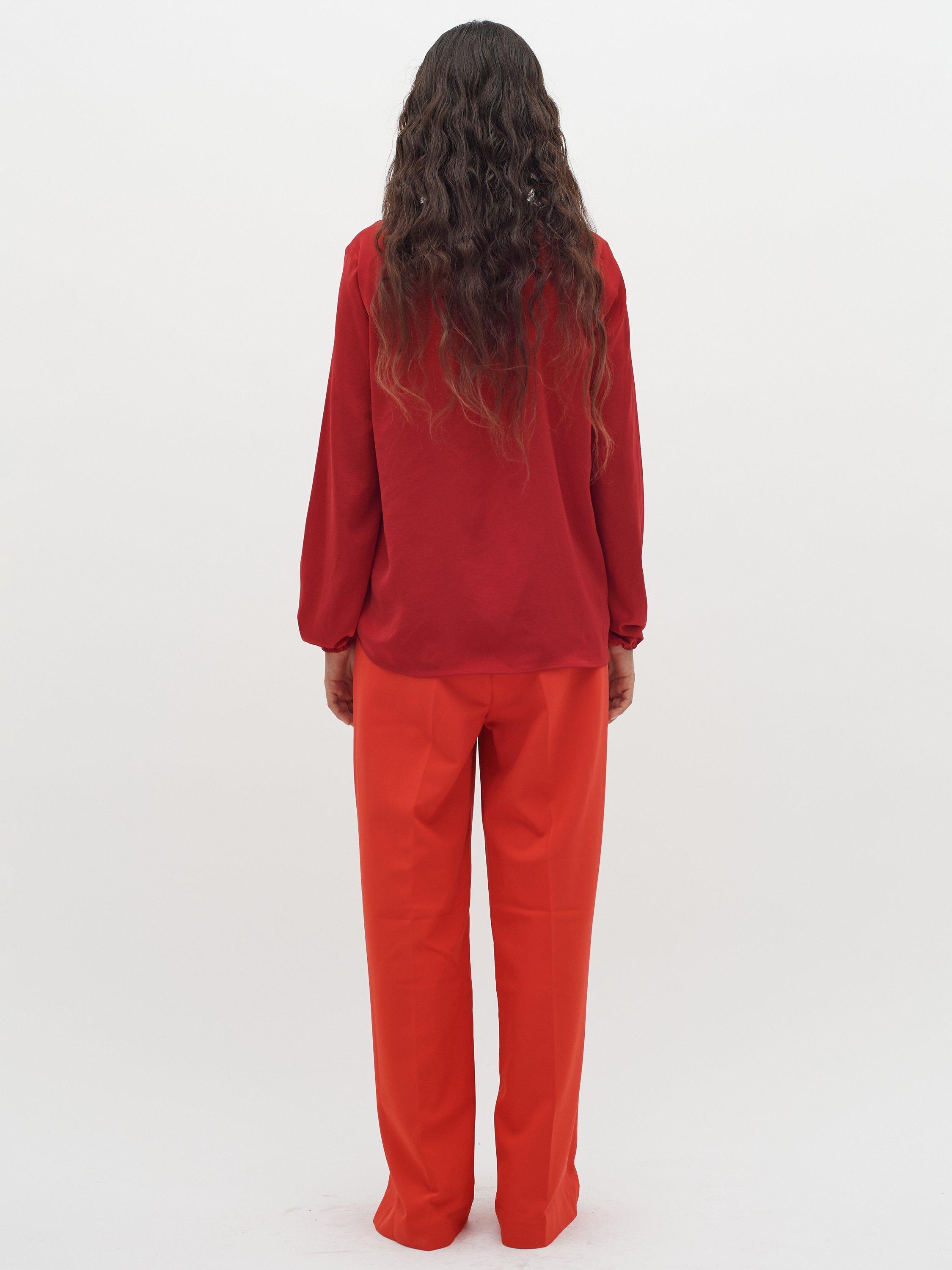 Product image 2 of 4, which shows InWear Rinda V-Neck Blouse , True Red, 8