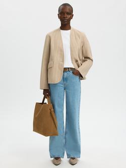 Selected Leighton Blazer, Pure Stripe - view 2, Pure Cash Stripe