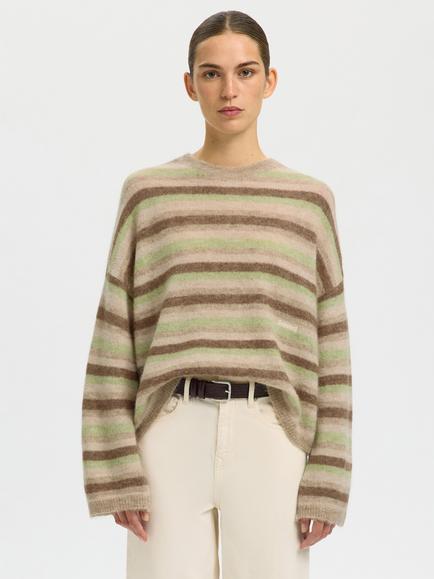 Selected Lulu Button Back Oversized Jumper, Pure Cashmere, Pure Cashmere