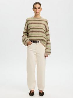 Selected Lulu Button Back Jumper, Pure Cashmere - view 2, Pure Cashmere