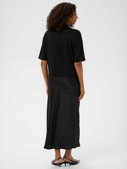 KAFFE Regina Metallic High Neck Jumper - view 2, Deep Black