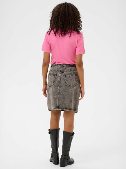 KAFFE Frida Short Sleeve V Neck T Shirt - view 2, Pink Power