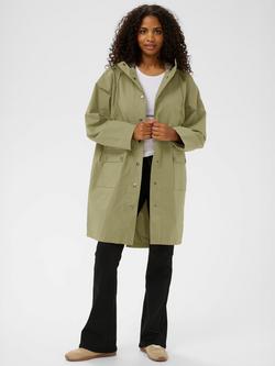 KAFFE Ennie Sofia Raincoat, Dusky Green - view 2, Dusky Green