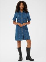 White Stuff Rose Denim Pinafore Mini Dress, Blue