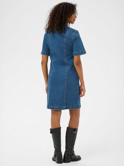 KAFFE Lena Denim Shirt Dress, Medium Blue - view 2, Medium Blue