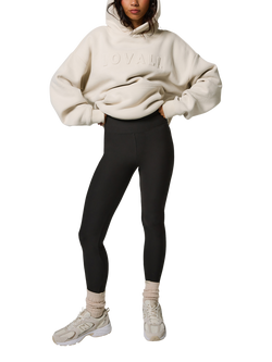 Lovall High Waisted Tall Winter Leggings, Black Coffee