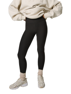 Lovall High Waisted Petite Winter Leggings, Black Coffee