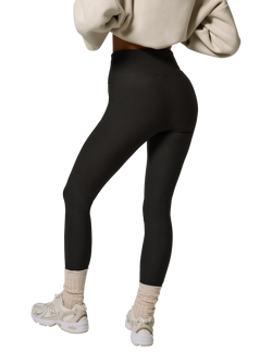Lovall High Waisted Petite Winter Leggings - view 2, Black Coffee