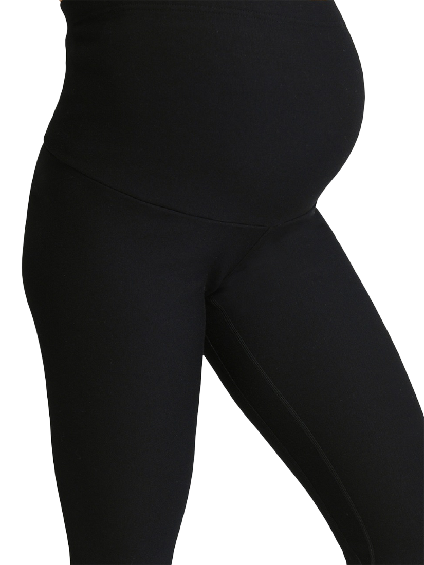 Product image 2 of 2, which shows Lovall Petite Winter Maternity Leggings, Black, 6