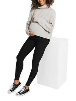 Lovall Regular Tall Maternity Winter Leggings - view 2, Black