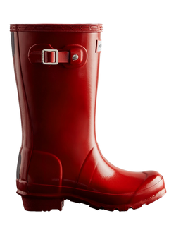 Hunter Kids' Original Wellington Boots, Military Red