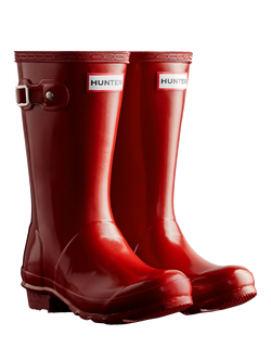 Hunter Kids' Original Wellington Boots - view 2, Military Red