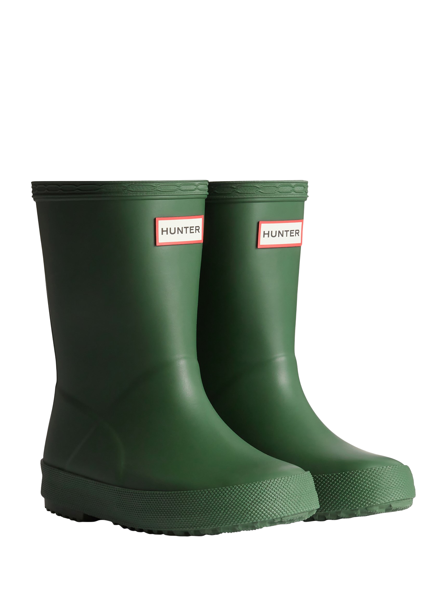 Product image 2 of 4, which shows Hunter Kids' First Classic Rubber Rain Wellington Boots, Green, 4 Jnr