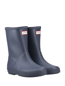 Hunter Kids' First Classic Wellington Boots, Bright Pink - view 2, Navy
