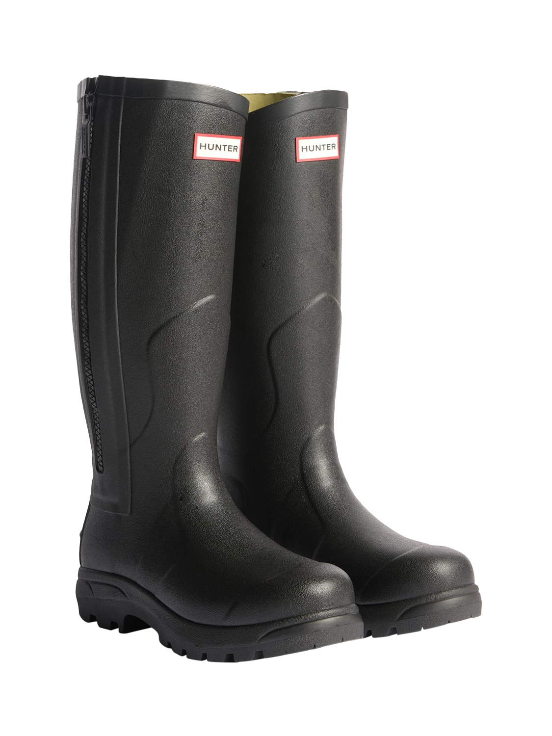 Product image 2 of 4, which shows Hunter Balmoral Full-Zip Wellington Boots, Black, 8