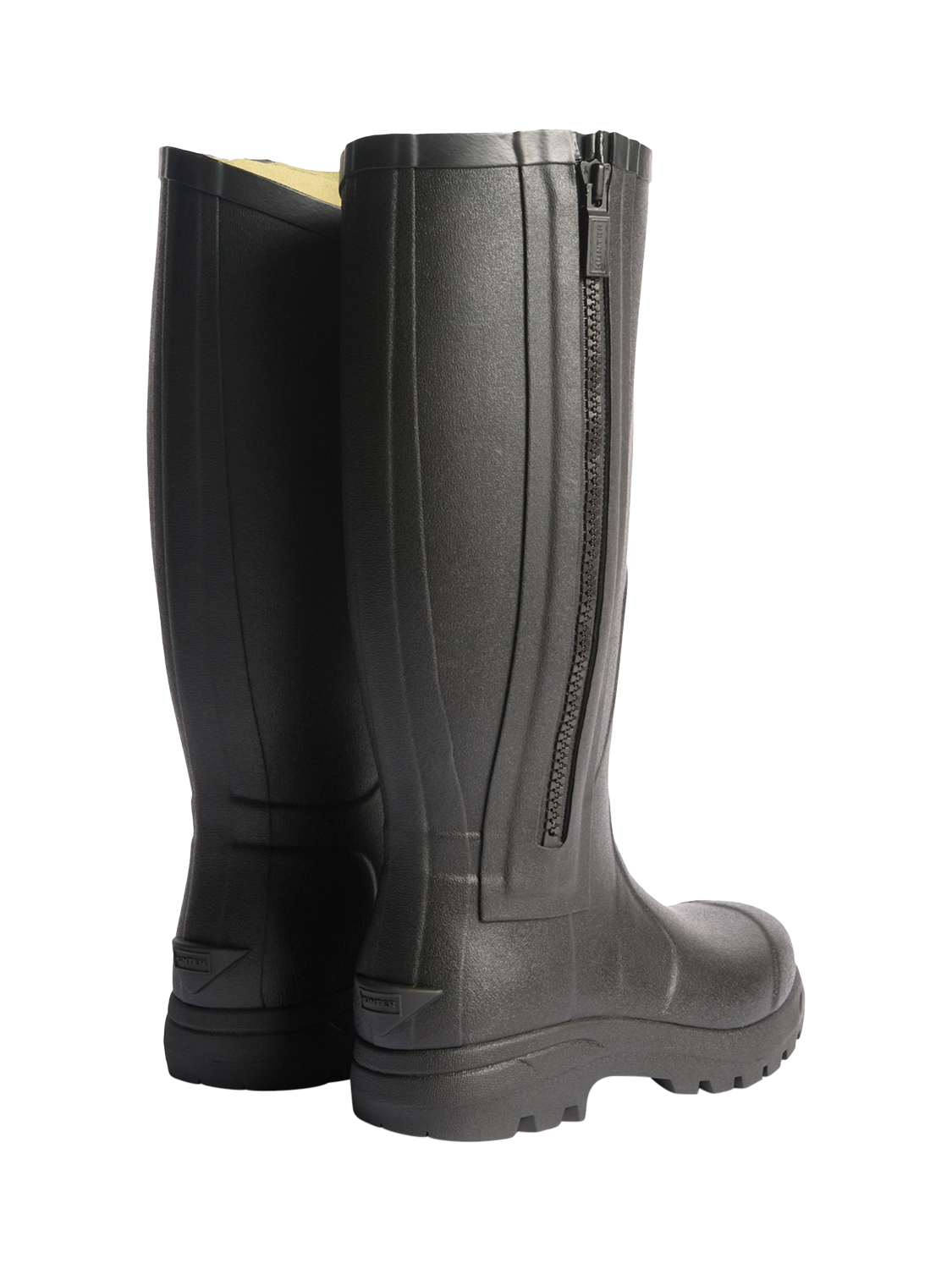 Product image 3 of 4, which shows Hunter Balmoral Full-Zip Wellington Boots, Black, 8