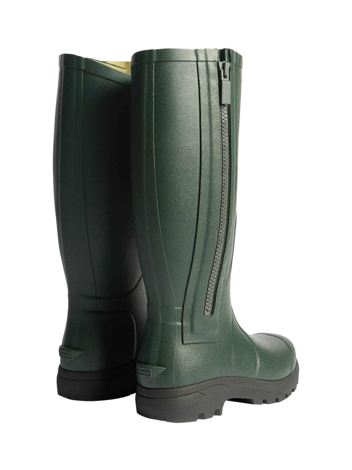 Product image 3 of 4, which shows Hunter Balmoral MK II Full Zip Wellington Boots, Olive, 8