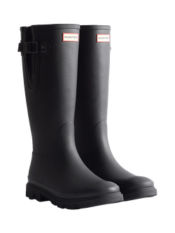 Hunter Downpour Field Adjustable Tall Wellington Boots - view 2, Black