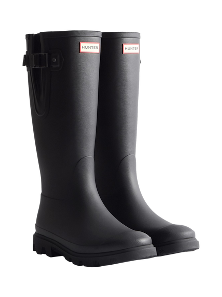 Hunter Downpour Field Adjustable Tall Wellington Boots - view 2, Black
