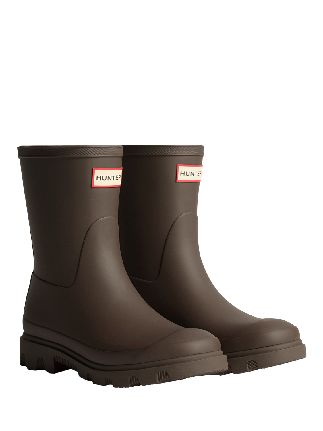 Product image 2 of 3, which shows Hunter Downpour Short Wellington Boots, Chocolate, 8