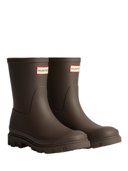 Hunter Downpour Short Wellington Boots, Chocolate - view 2, Chocolate